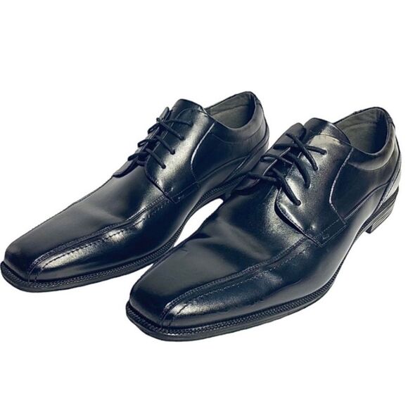 Florsheim Mens Black Leather Oxford Lace Up Size 13 Medium Pre-Owned - Picture 6 of 10